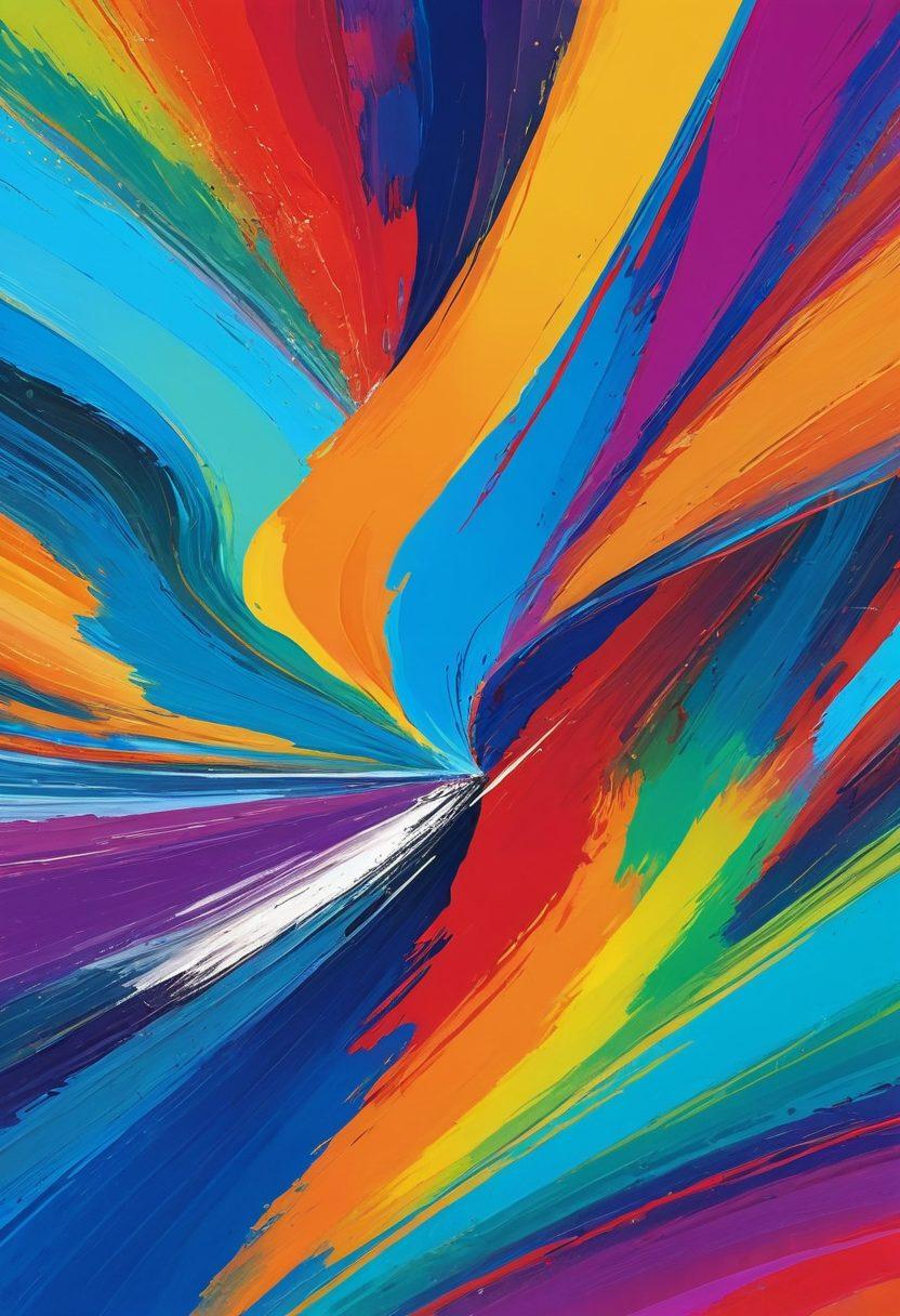 An abstract representation of a painter's canvas transforming into a digital screen, showcasing vibrant colors blending seamlessly. Include tools of traditional art like brushes and palettes morphing into digital graphic elements like tablets and styluses. Show the transition from brush strokes to pixelated designs in a creative swirl. The background should hint at a fusion of contemporary and classic art styles. vibrant colors. super-realistic.